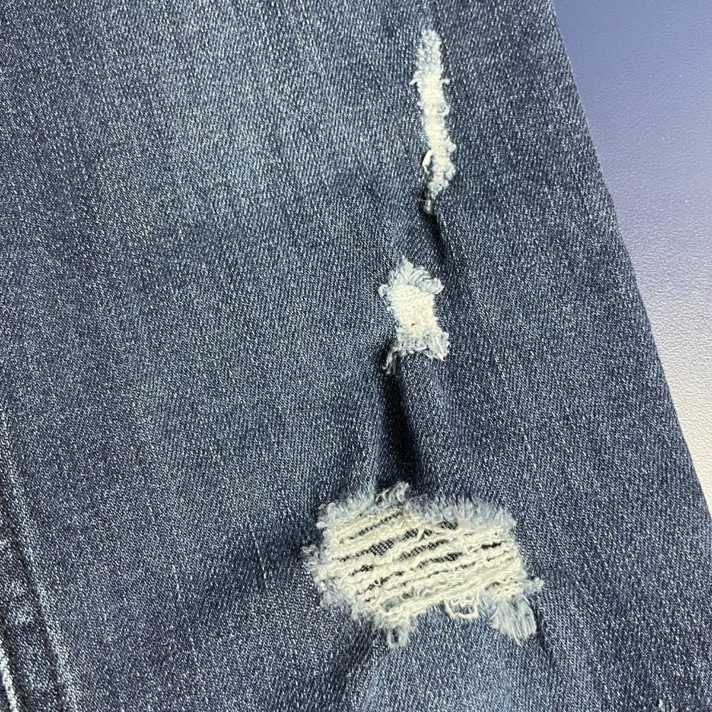 Indigo Blue Super Skinny Distressed Maternity Jeans - Picture 11 of 12